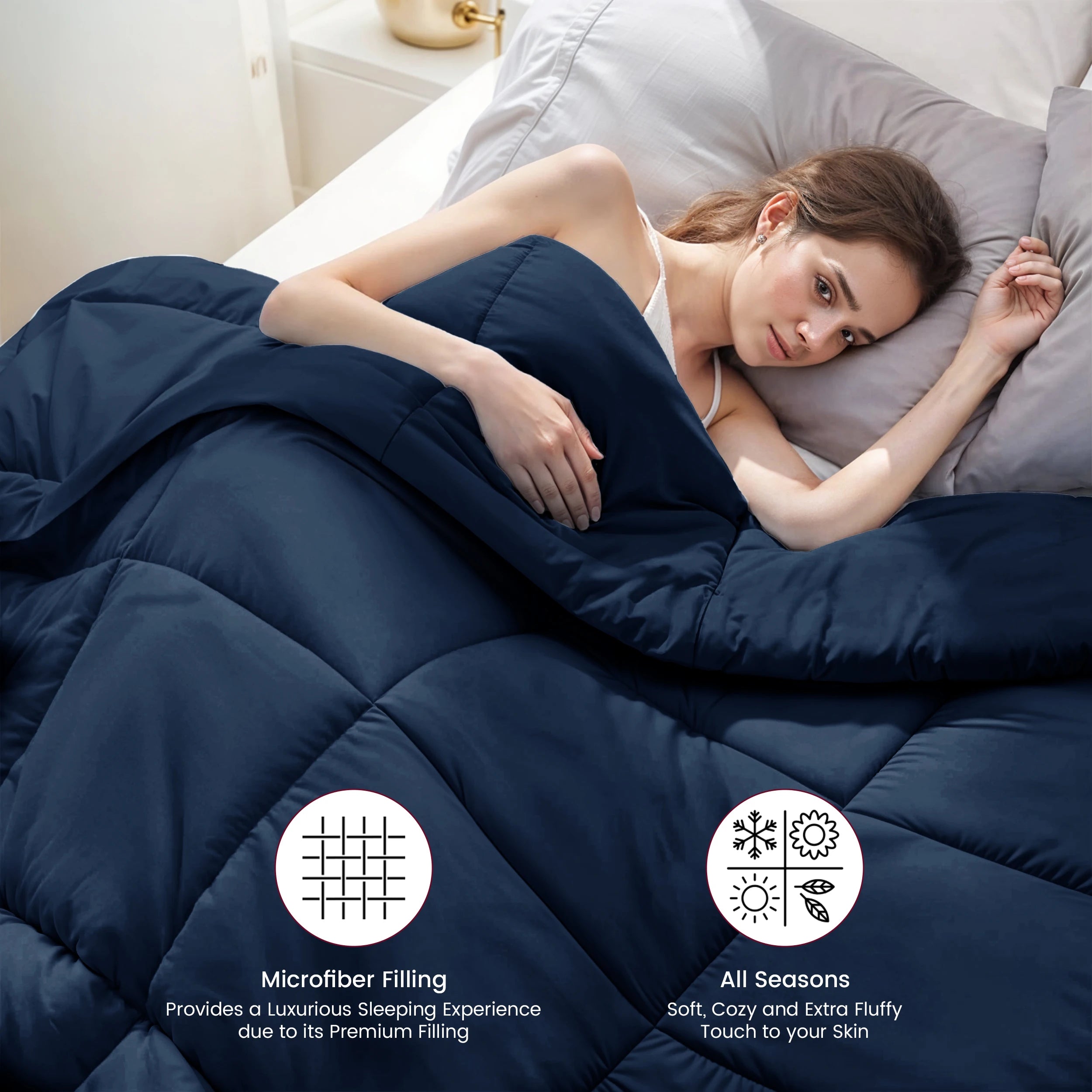 Down Alternative Comforter — All-Season, Fluffy Fill
