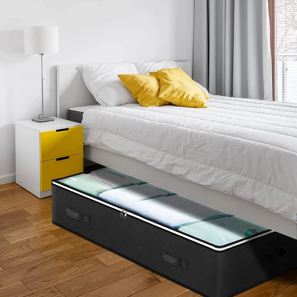 Under-Bed Storage Bags — Clear Window, Foldable