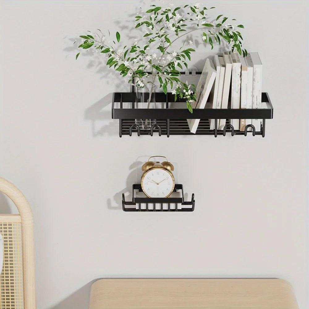 Adhesive Shower Caddy Shelf Set — 6 Pack, No Drilling