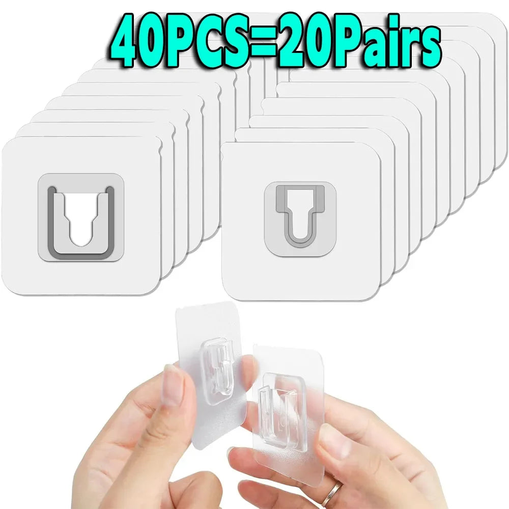Adhesive Wall Hooks — Damage-Free, Clear