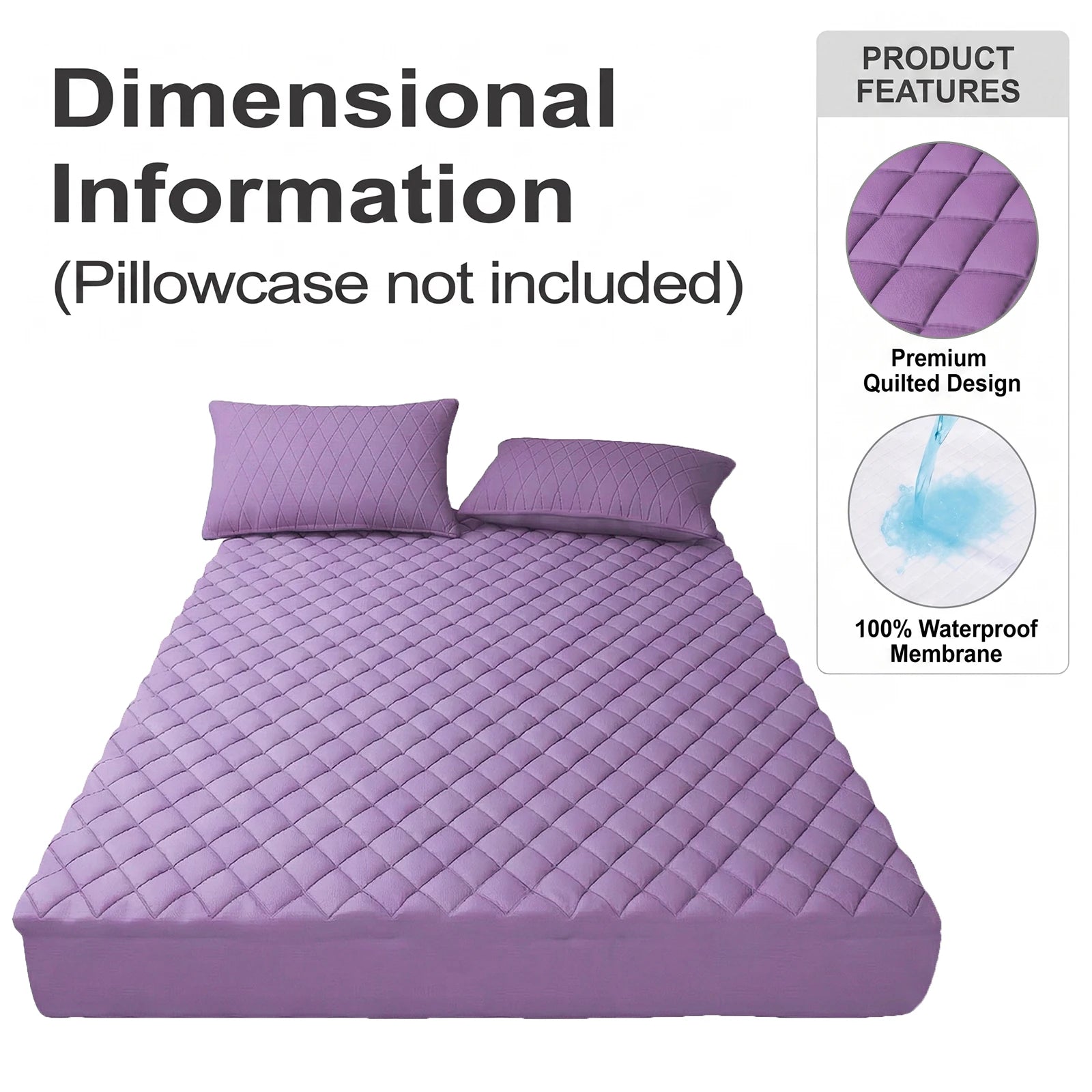 Waterproof Mattress Protector — Deep Pocket, Quilted