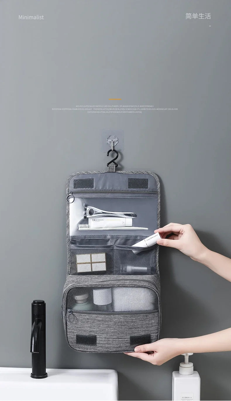 Hanging Toiletry Bag — Large, Water-Resistant