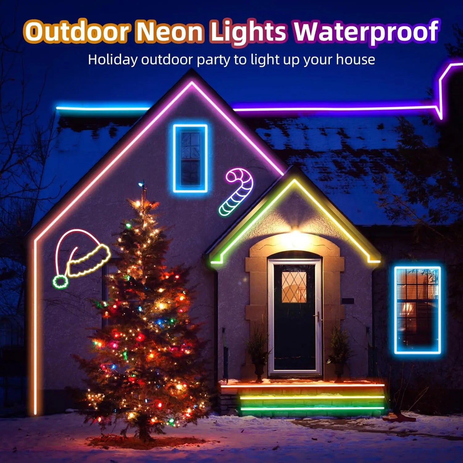 RGB LED Rope Lights — App & Remote Control, 10–30m