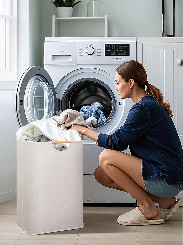 Collapsible Laundry Hamper — Foldable with Handles