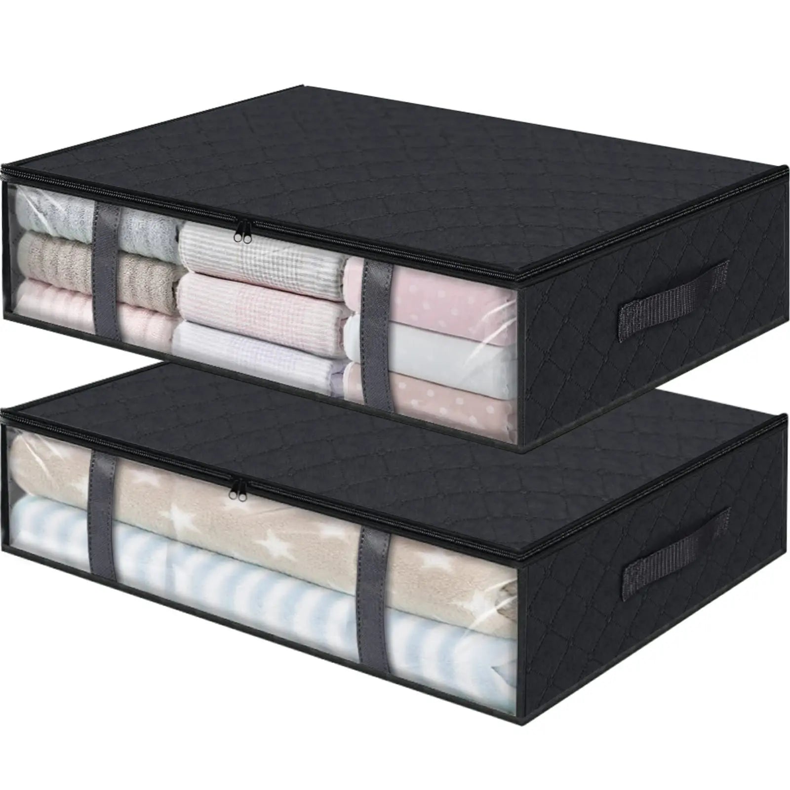 Under-Bed Storage Bags — Clear Window, Foldable