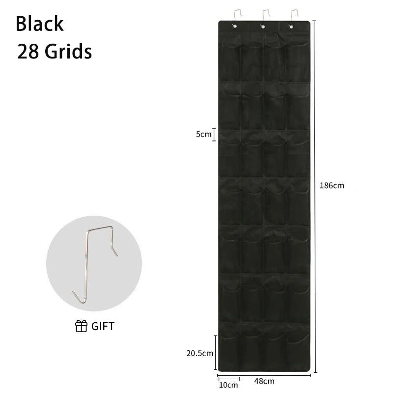 Over-Door Hanging Pocket Organizer — 16/24/28 Pockets