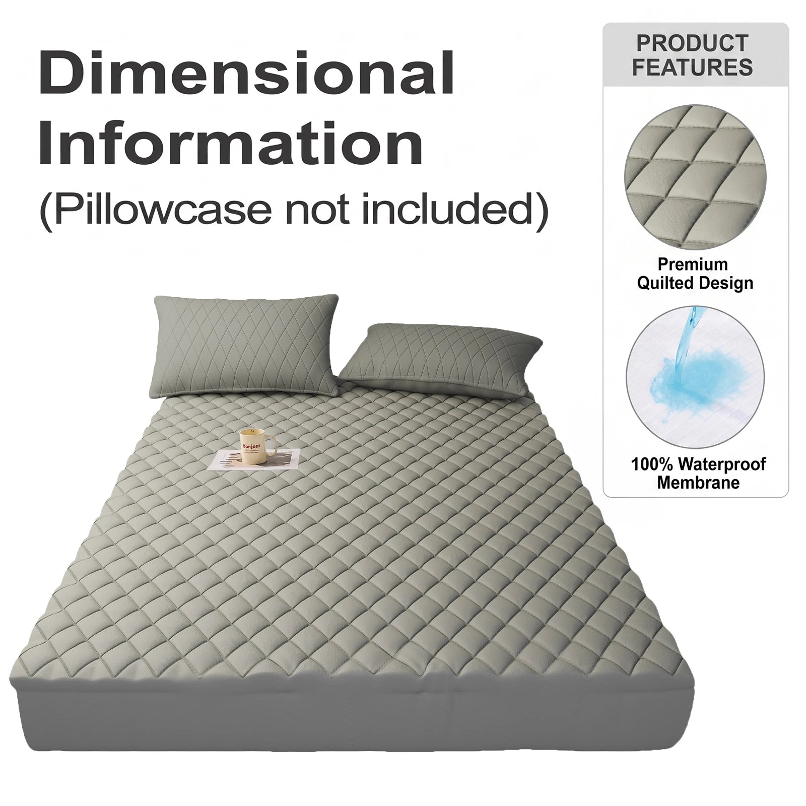 Waterproof Mattress Protector — Deep Pocket, Quilted