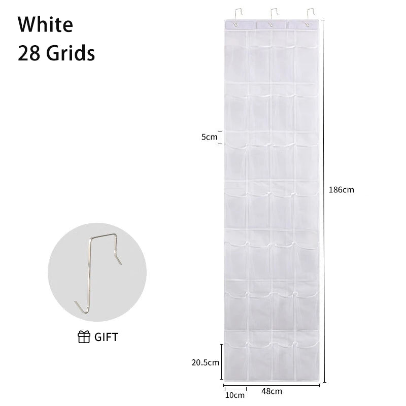 Over-Door Hanging Pocket Organizer — 16/24/28 Pockets