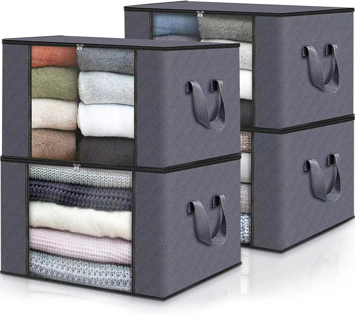 Under-Bed Storage Bags — Clear Window, Foldable