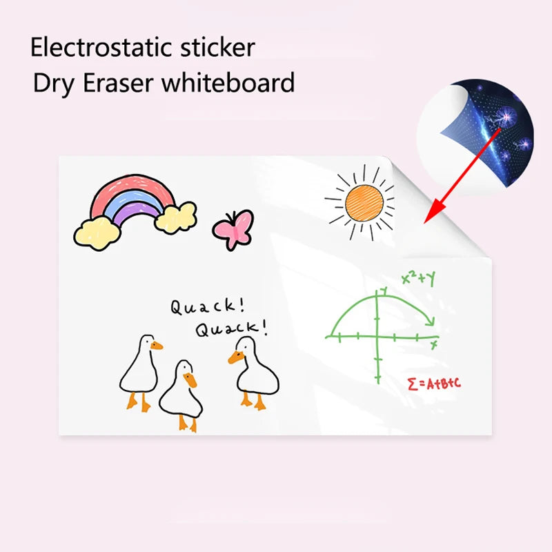 Cling Whiteboard Roll — No Nails, No Damage