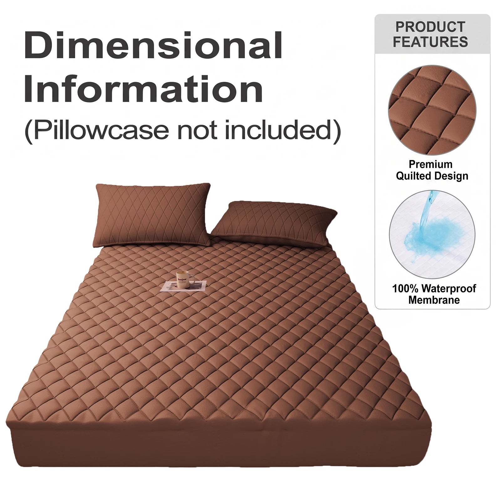Waterproof Mattress Protector — Deep Pocket, Quilted
