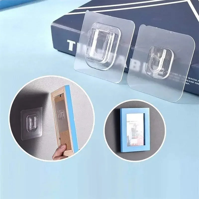 Adhesive Wall Hooks — Damage-Free, Clear