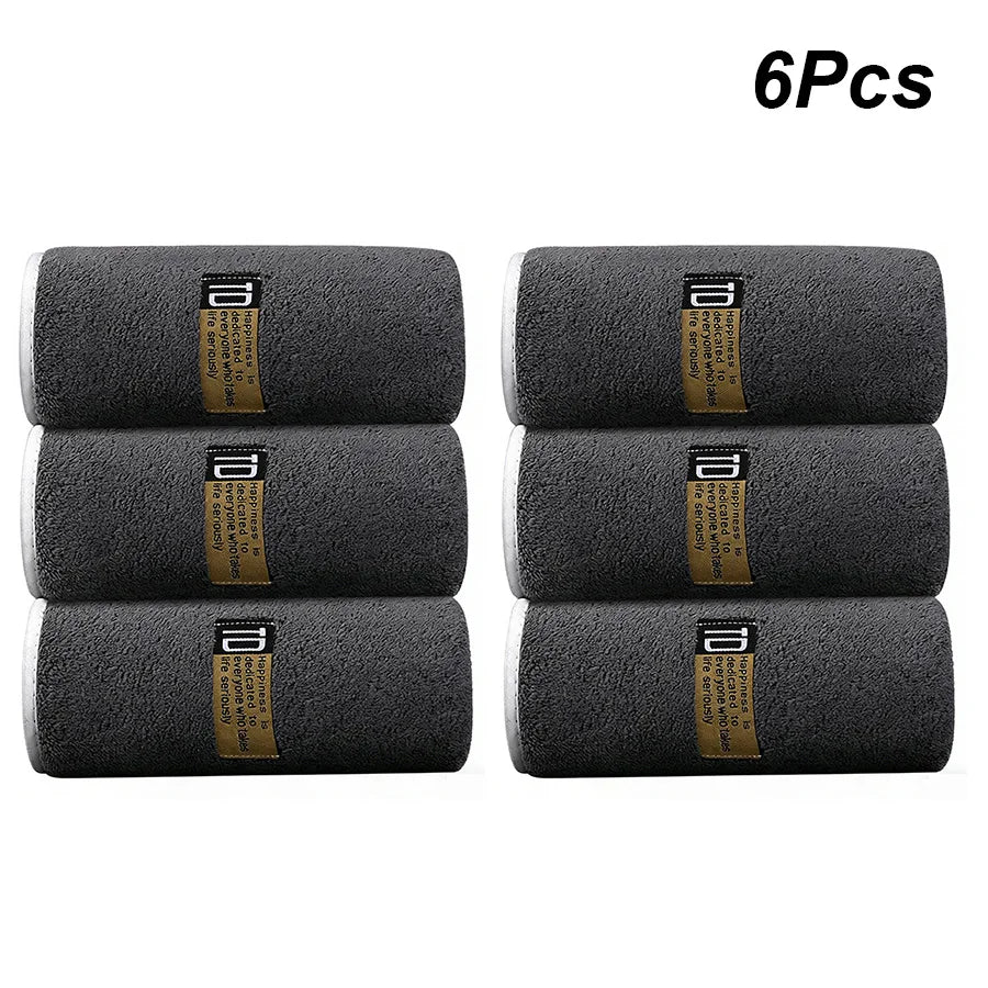 Quick-Dry Microfiber Towel Set — 6 Pack