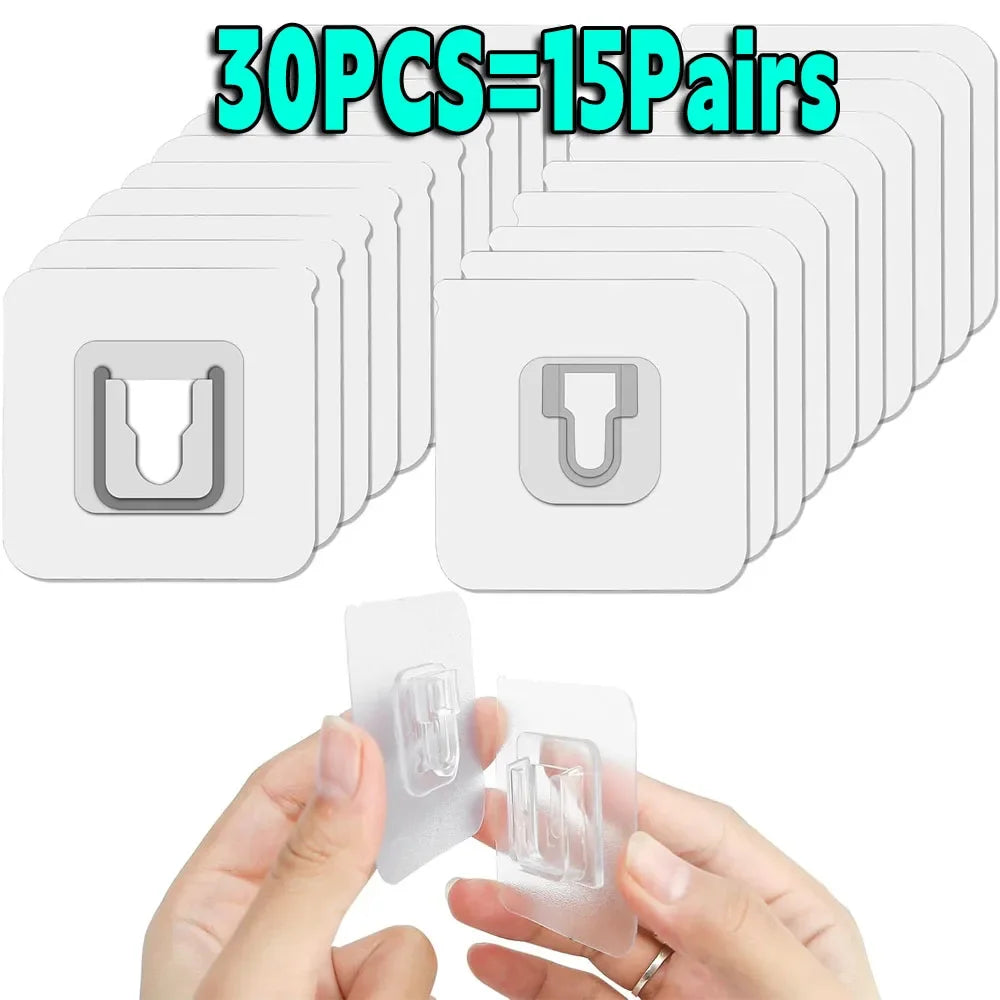 Adhesive Wall Hooks — Damage-Free, Clear