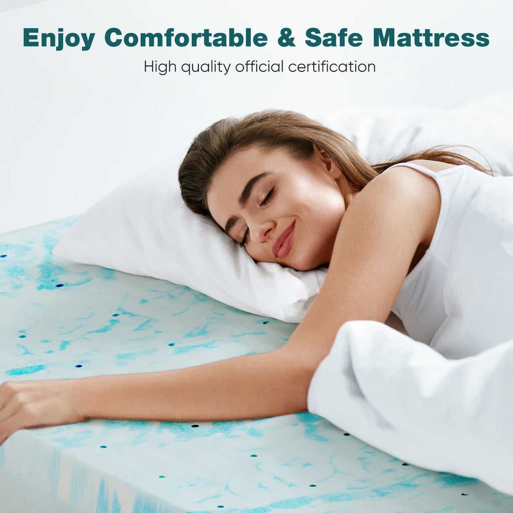 Cooling Gel Memory Foam Mattress Topper — 2 or 3 Inch