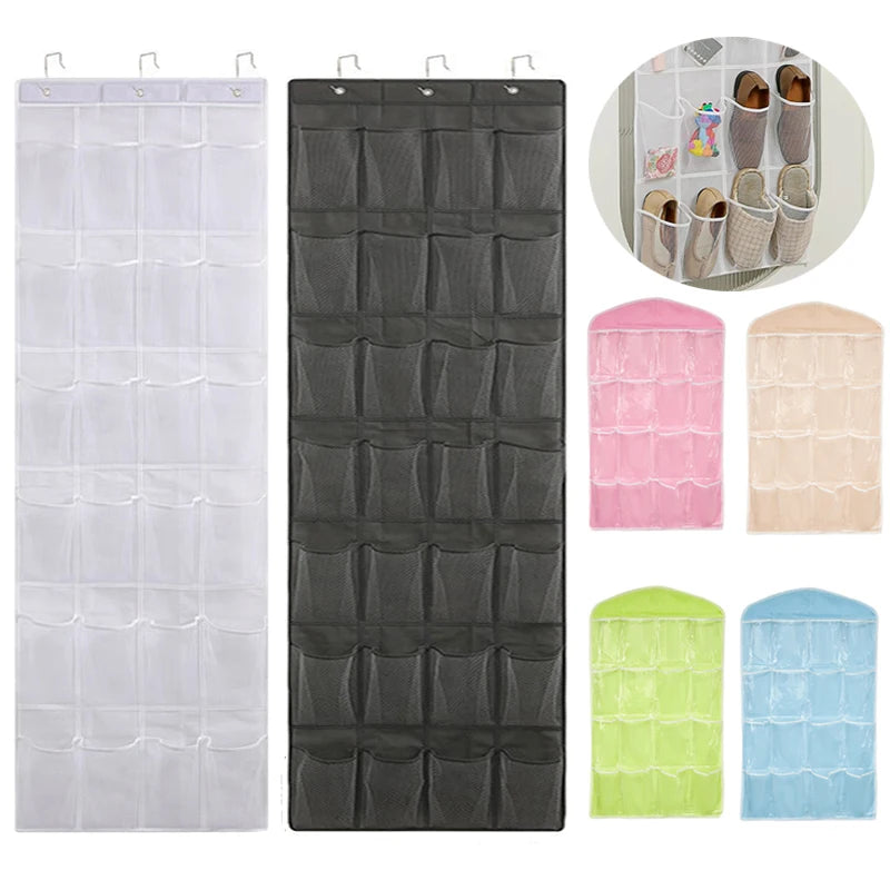 Over-Door Hanging Pocket Organizer — 16/24/28 Pockets