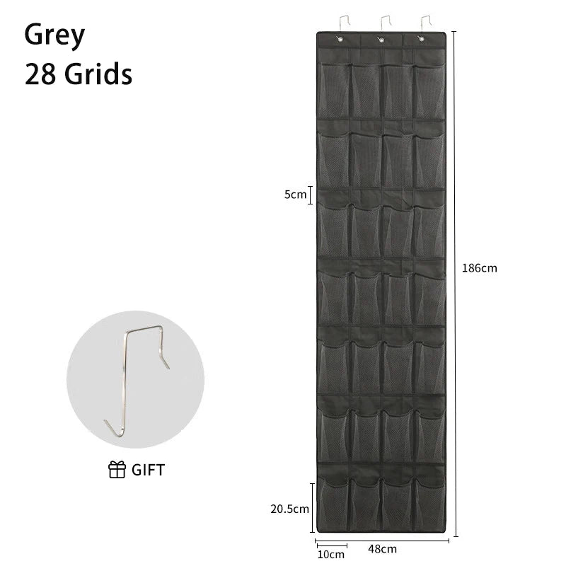 Over-Door Hanging Pocket Organizer — 16/24/28 Pockets