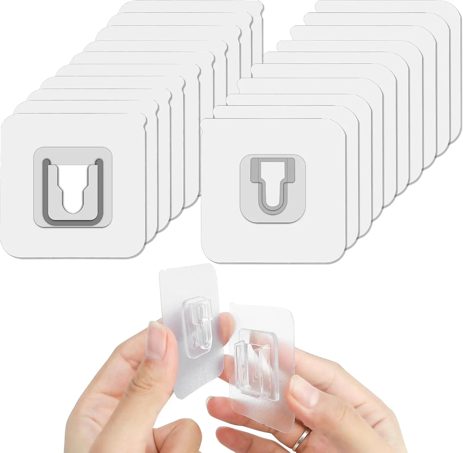 Adhesive Wall Hooks — Damage-Free, Clear