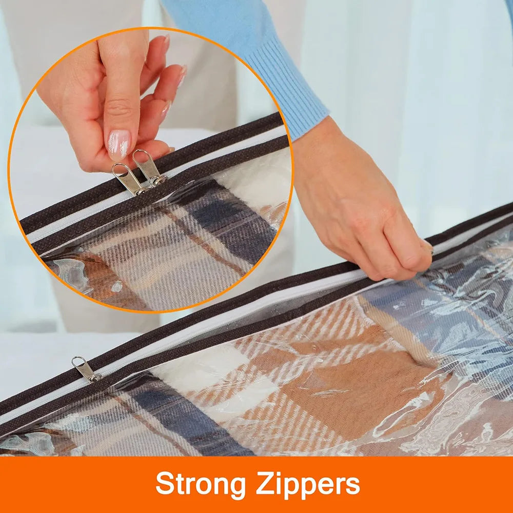 Under-Bed Storage Bags — Clear Window, Foldable