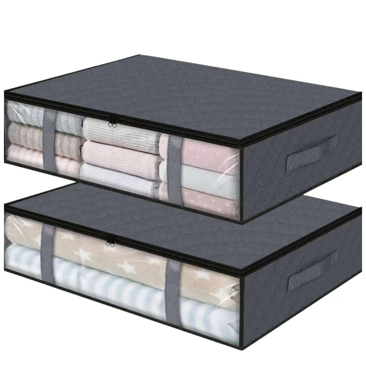 Under-Bed Storage Bags — Clear Window, Foldable