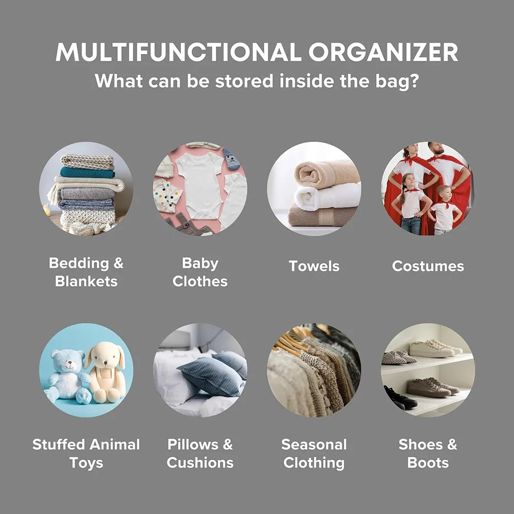 Under-Bed Storage Bags — Clear Window, Foldable