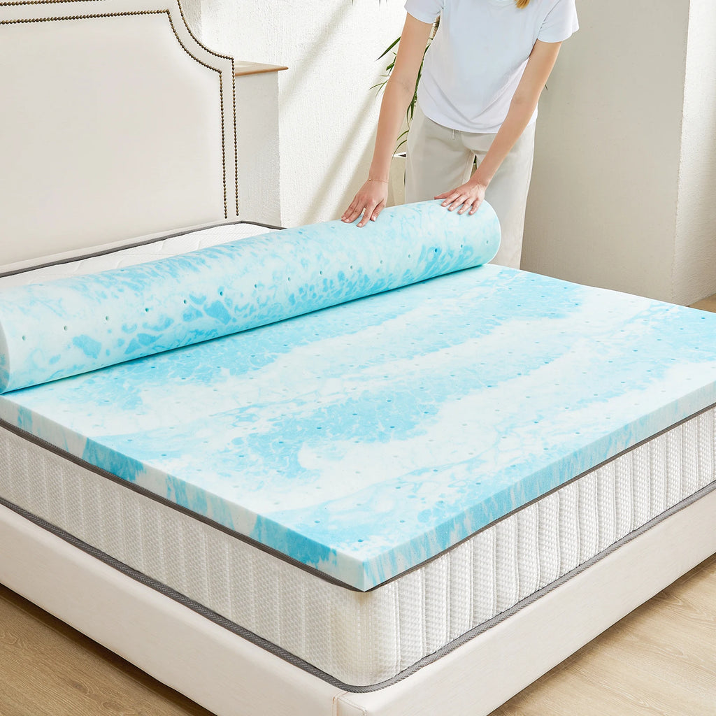 Cooling Gel Memory Foam Mattress Topper — 2 or 3 Inch