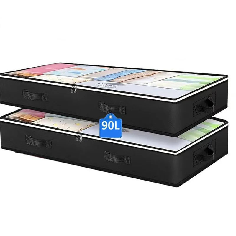 Under-Bed Storage Bags — Clear Window, Foldable