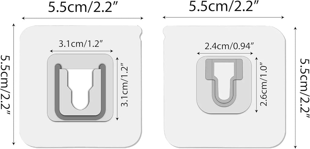 Adhesive Wall Hooks — Damage-Free, Clear