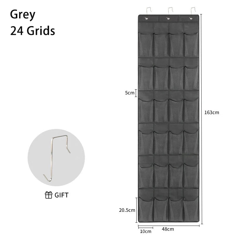 Over-Door Hanging Pocket Organizer — 16/24/28 Pockets