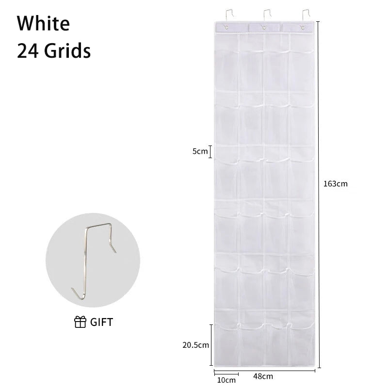 Over-Door Hanging Pocket Organizer — 16/24/28 Pockets