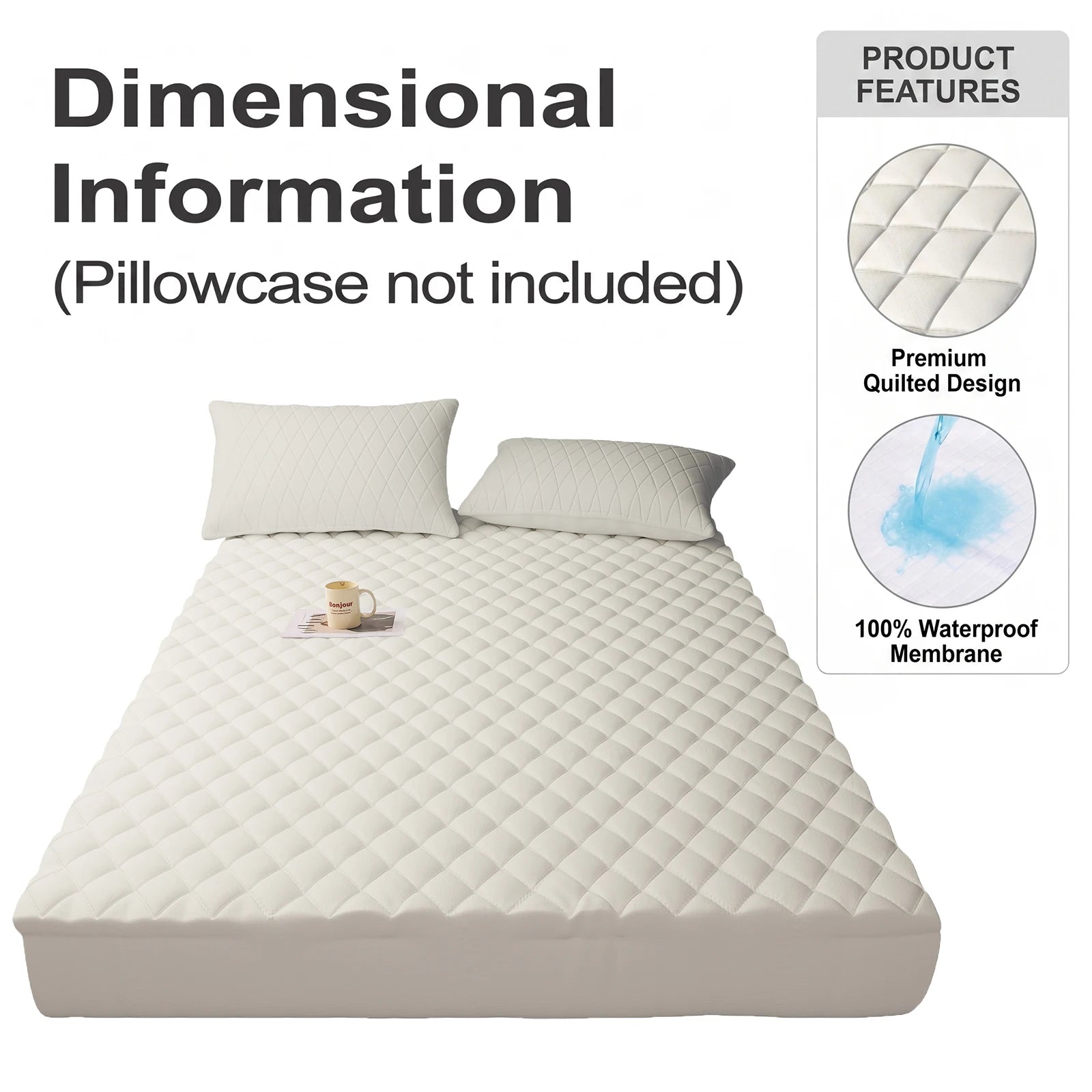 Waterproof Mattress Protector — Deep Pocket, Quilted