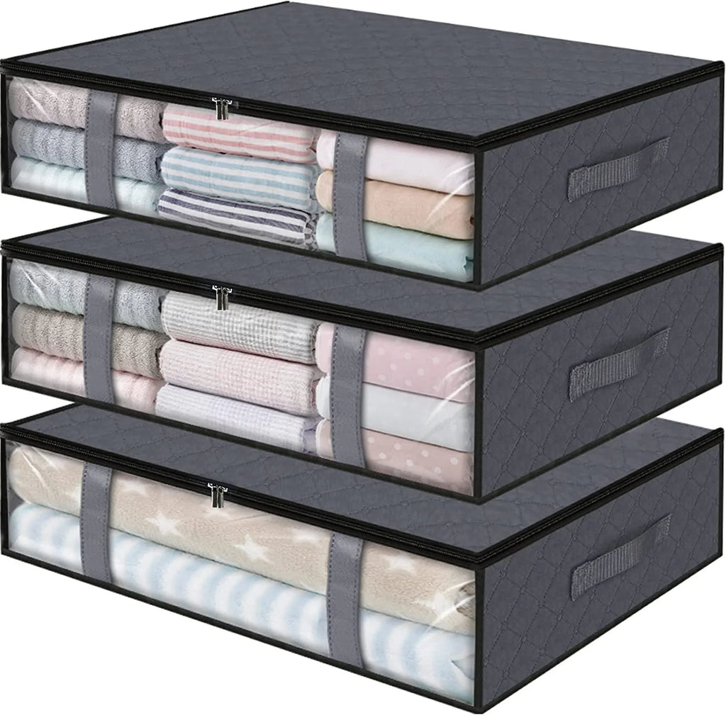 Under-Bed Storage Bags — Clear Window, Foldable