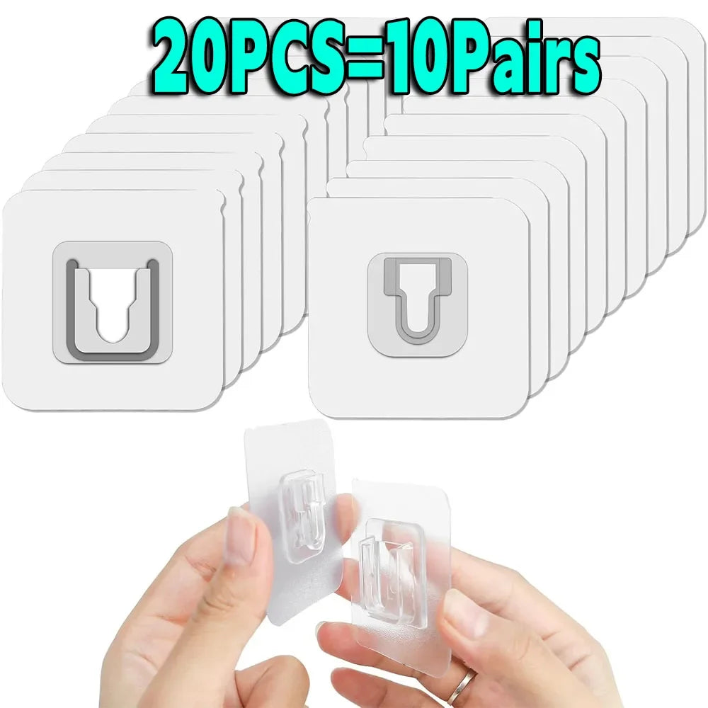 Adhesive Wall Hooks — Damage-Free, Clear
