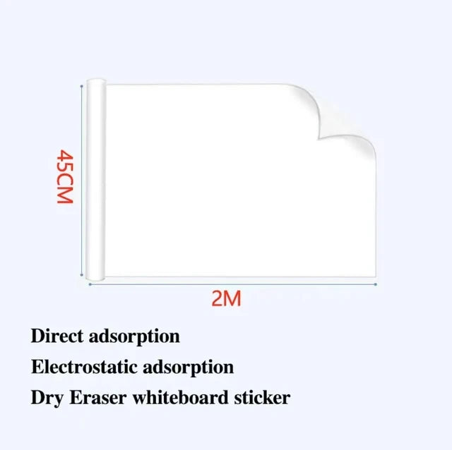 Cling Whiteboard Roll — No Nails, No Damage