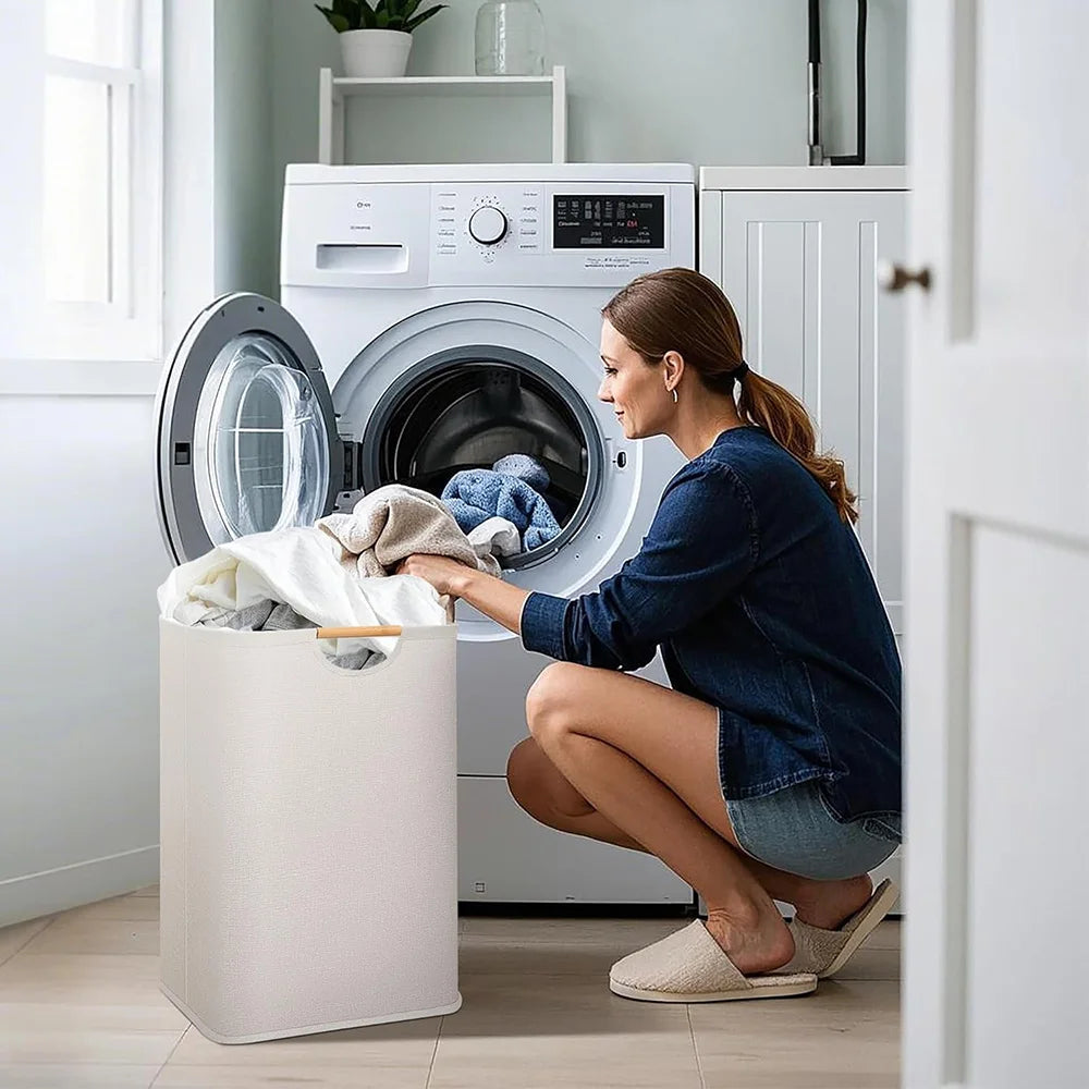 Collapsible Laundry Hamper — Foldable with Handles