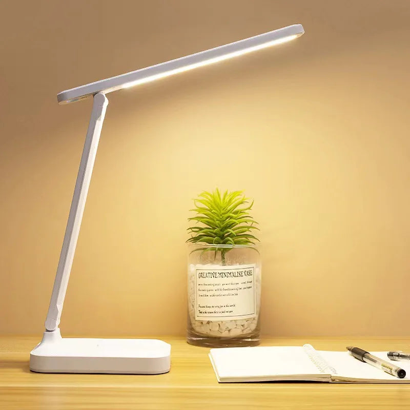 Folding LED Desk Lamp — USB Touch Dimmer