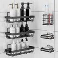 Adhesive Shower Caddy Shelf Set — 6 Pack, No Drilling