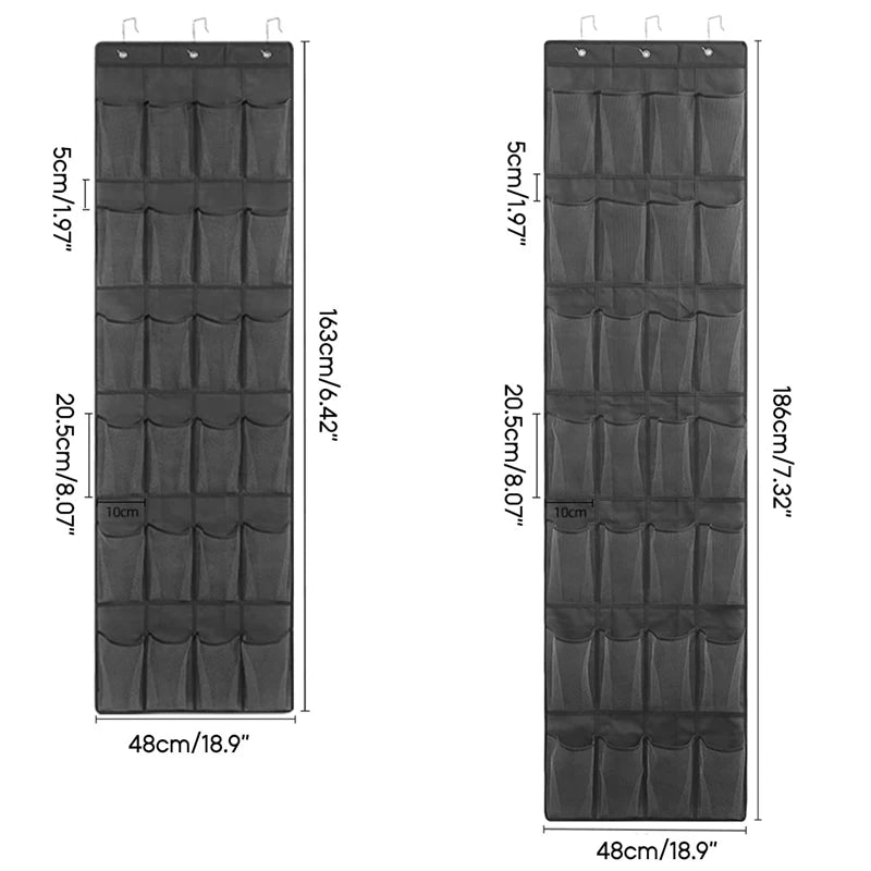 Over-Door Hanging Pocket Organizer — 16/24/28 Pockets