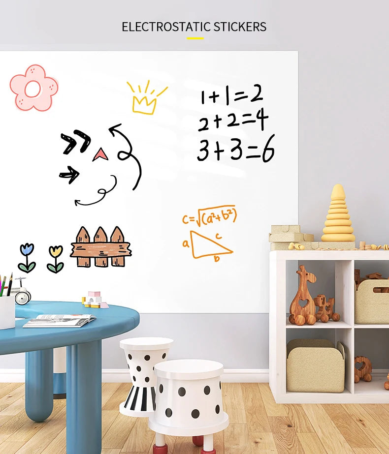 Cling Whiteboard Roll — No Nails, No Damage