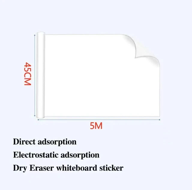 Cling Whiteboard Roll — No Nails, No Damage