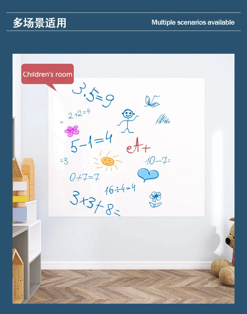 Cling Whiteboard Roll — No Nails, No Damage