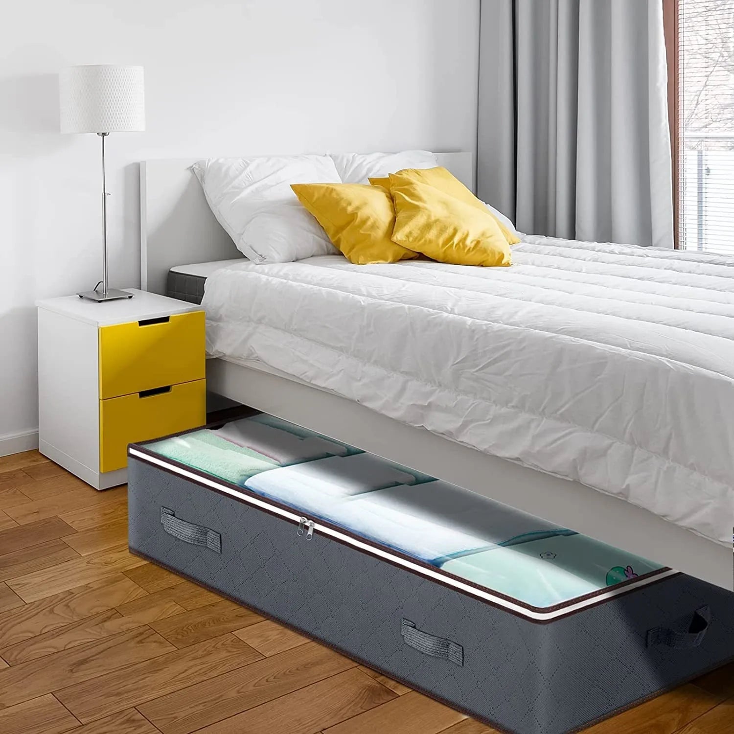 Under-Bed Storage Bags — Clear Window, Foldable
