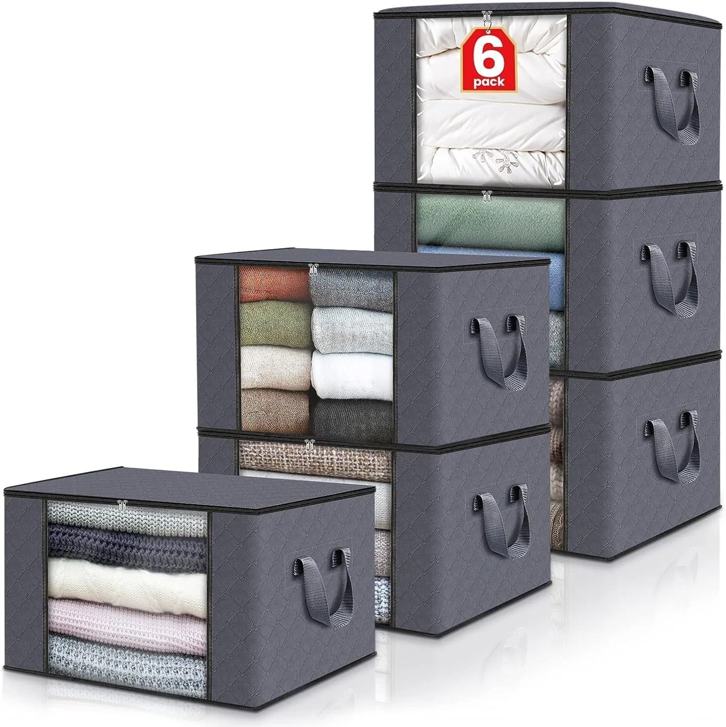 Under-Bed Storage Bags — Clear Window, Foldable