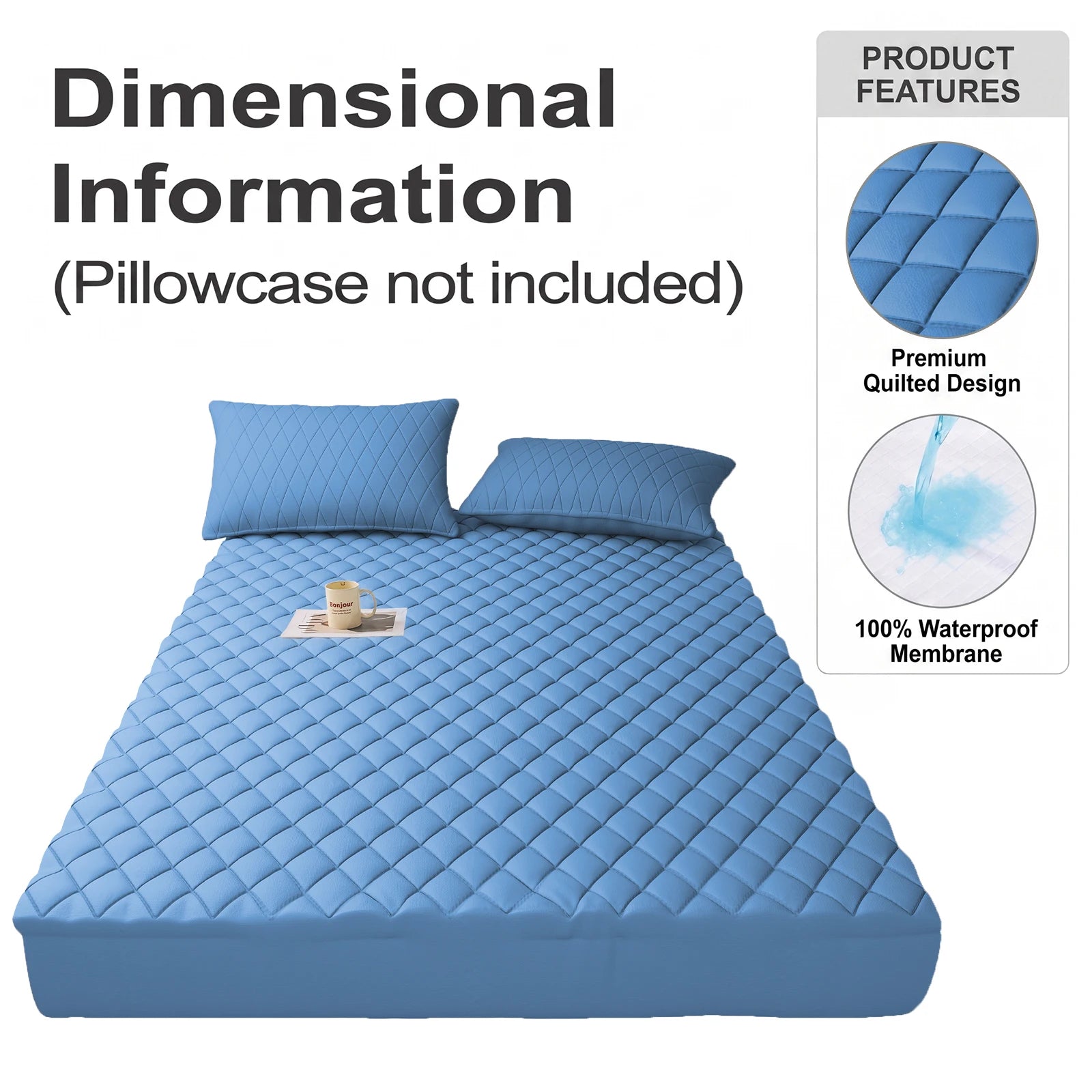 Waterproof Mattress Protector — Deep Pocket, Quilted