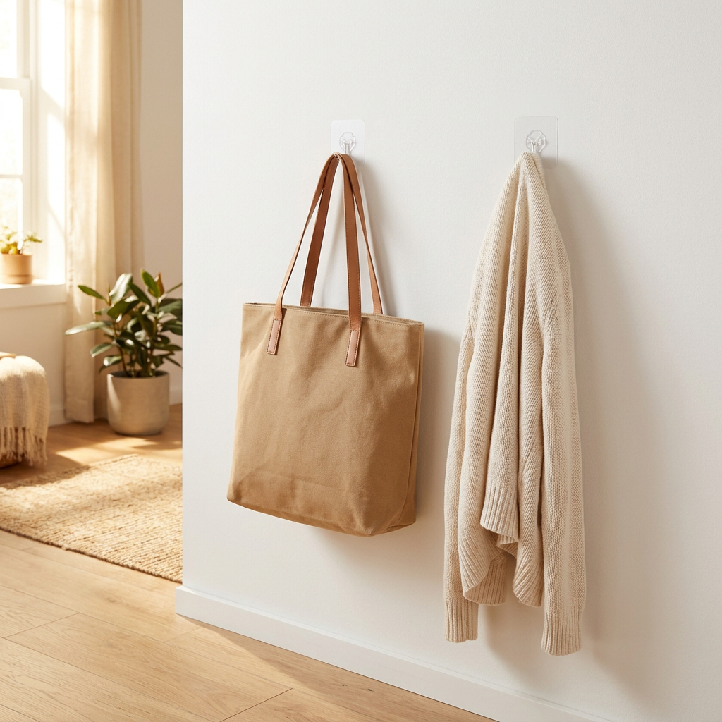 Adhesive Wall Hooks lifestyle view