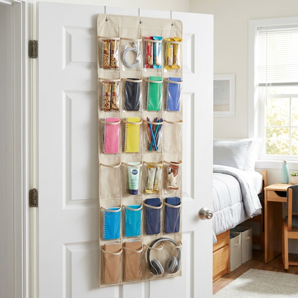 Over-door pocket organizer full view