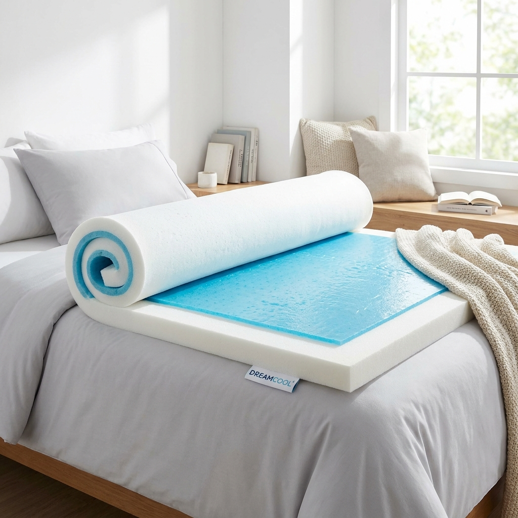 2-inch gel foam mattress topper corner detail