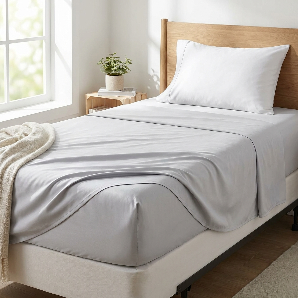 Cooling sheet set corner pocket detail dorm