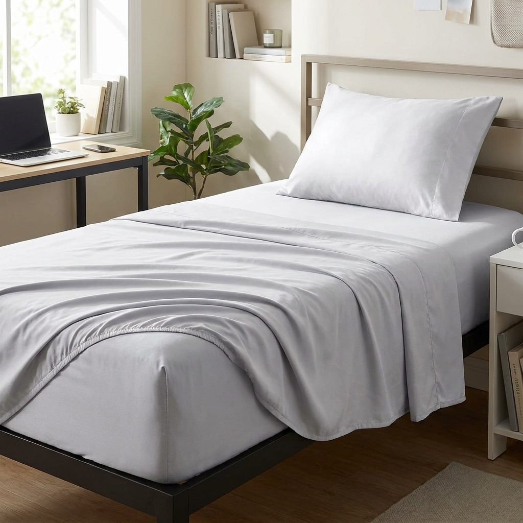 Hotel-soft deep pocket sheet set dorm lifestyle