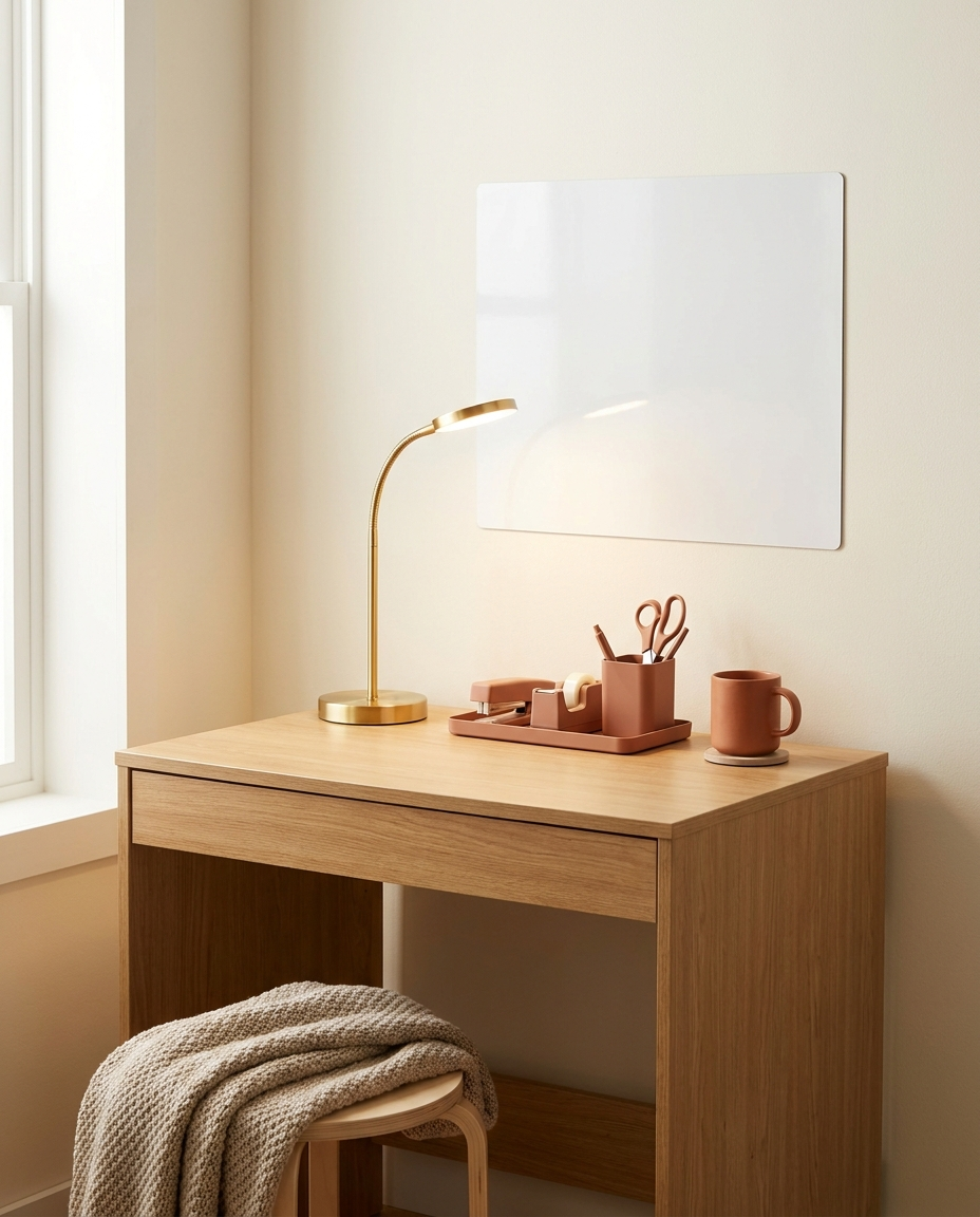 The Study Corner Bundle — desk lamp, stationery and whiteboard